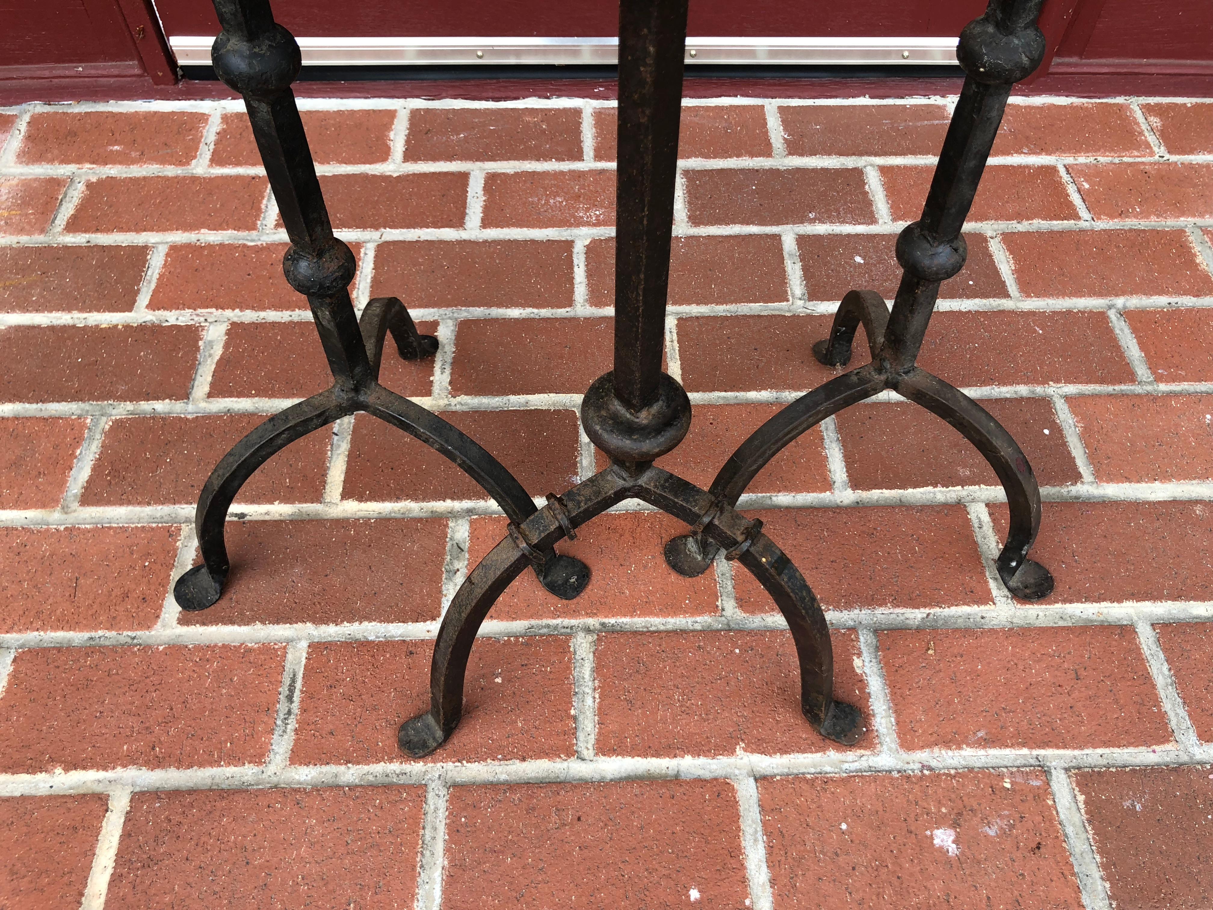 Set of Three Hand-Wrought Iron Altar Floor Candle Stands 5
