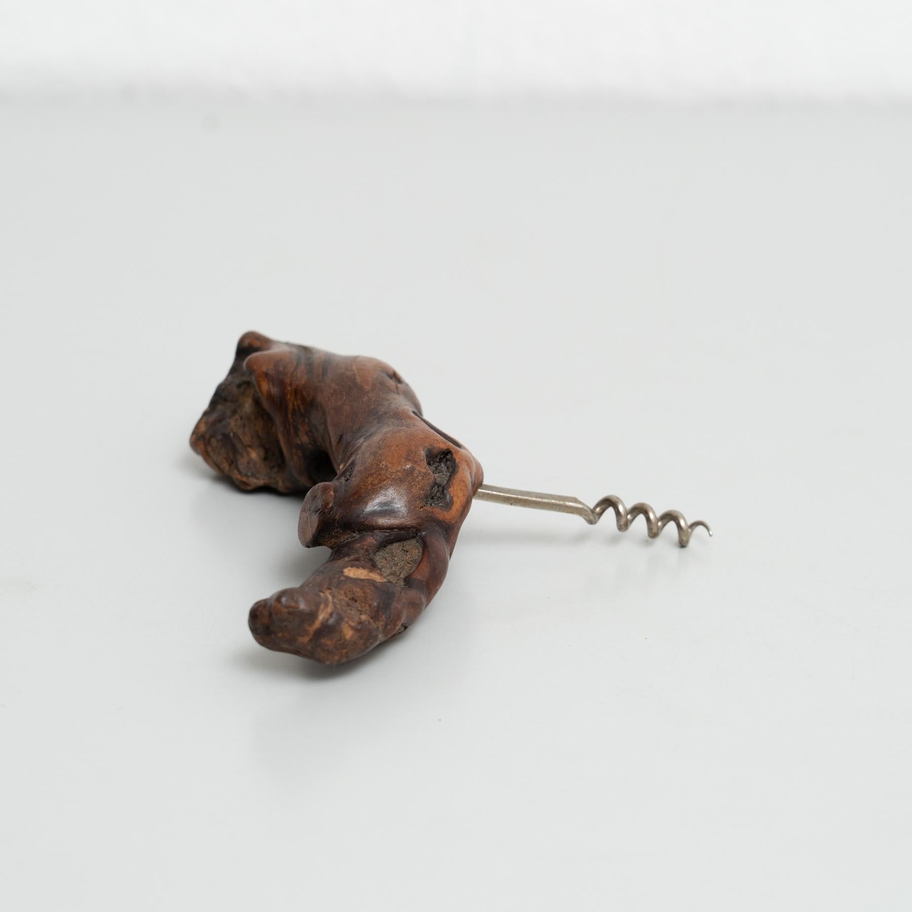 Set of Three Handcrafted 1930s French Vine Wood Corkscrews by Laurent Siret For Sale 12