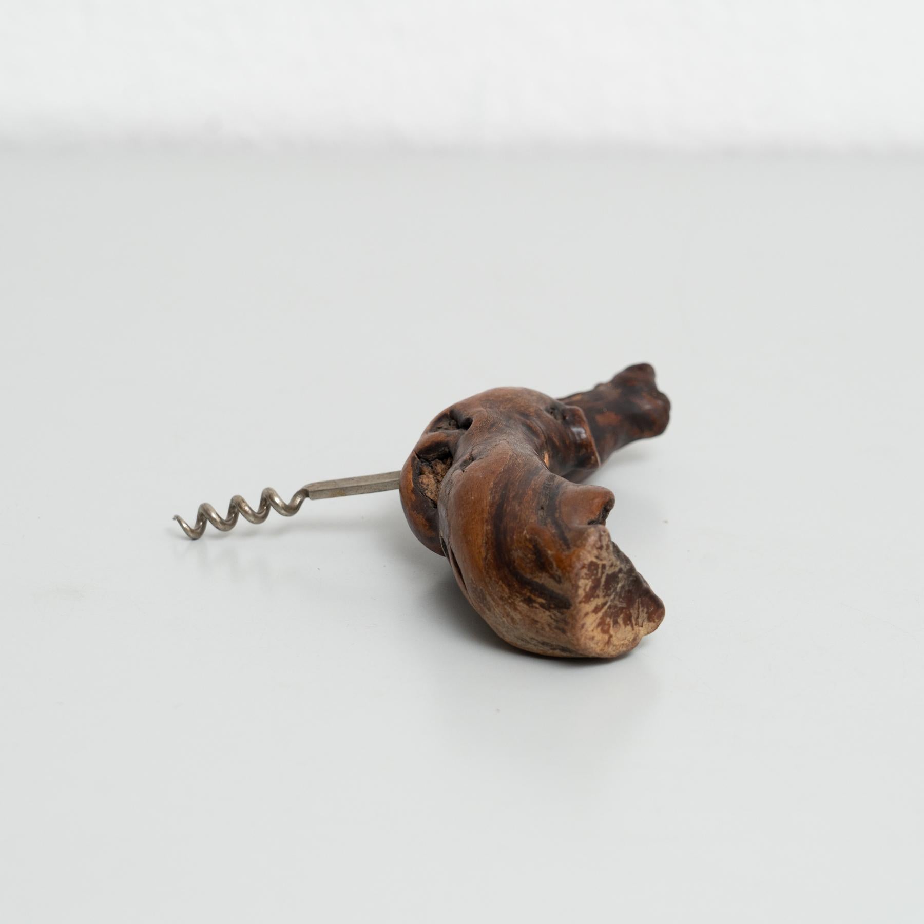 Set of Three Handcrafted 1930s French Vine Wood Corkscrews by Laurent Siret For Sale 15