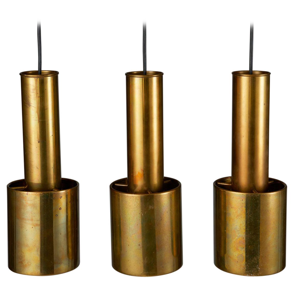 Set of Three “Handgrenade” Pendant Lights Designed by Alvar Aalto