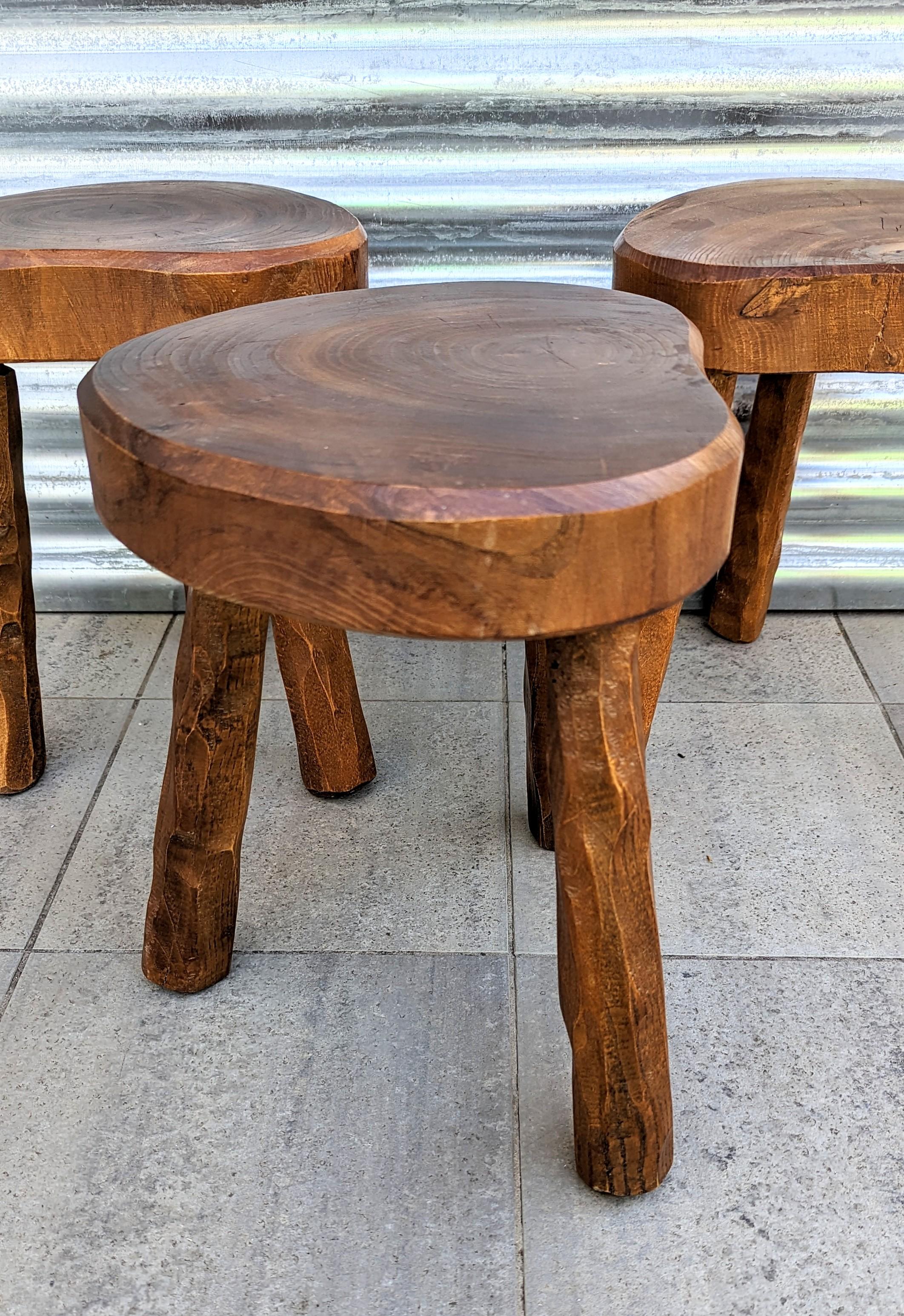 handmade wood stools