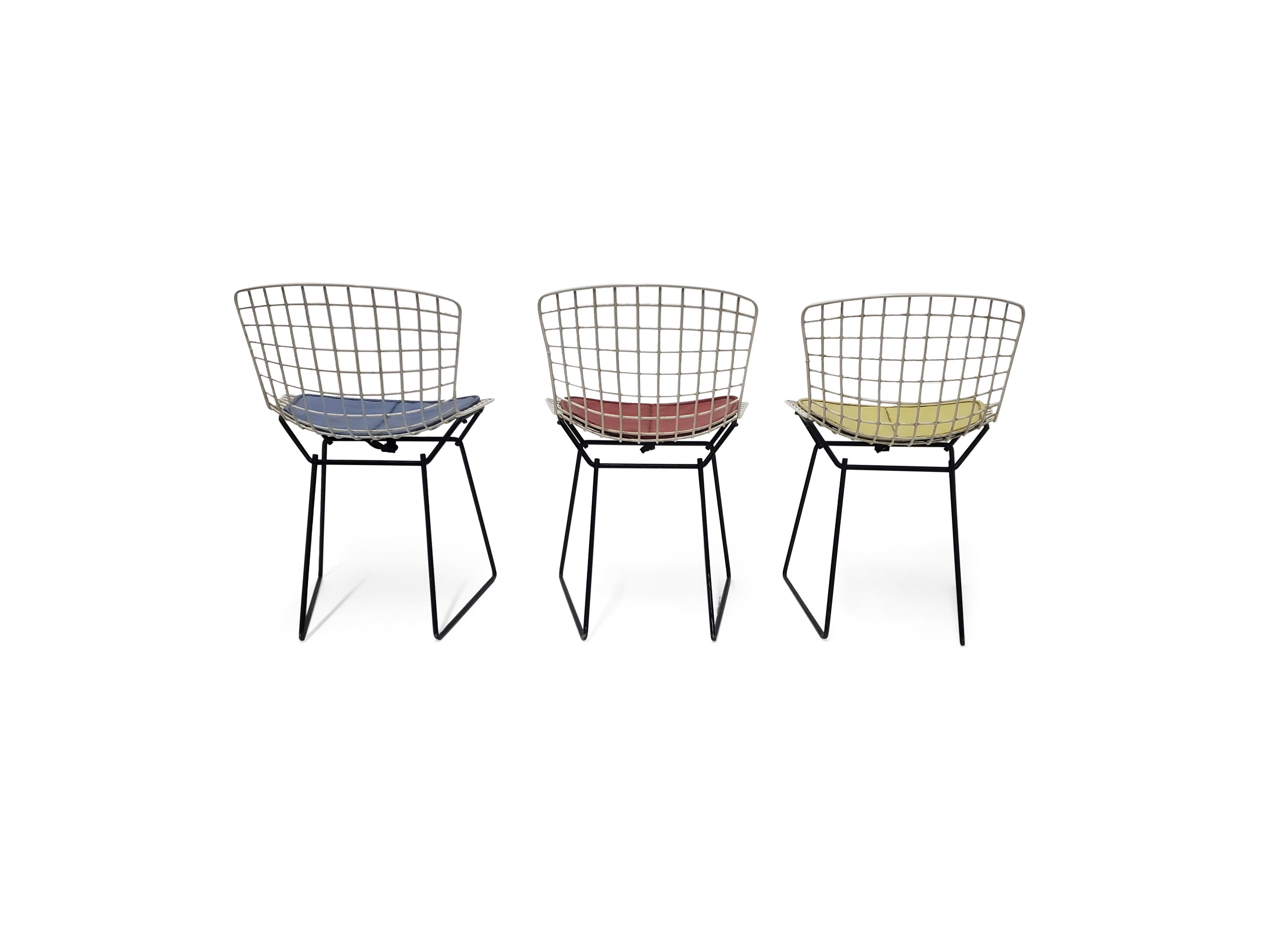 Metal Set of Three Harry Bertoia for Knoll Baby Chairs