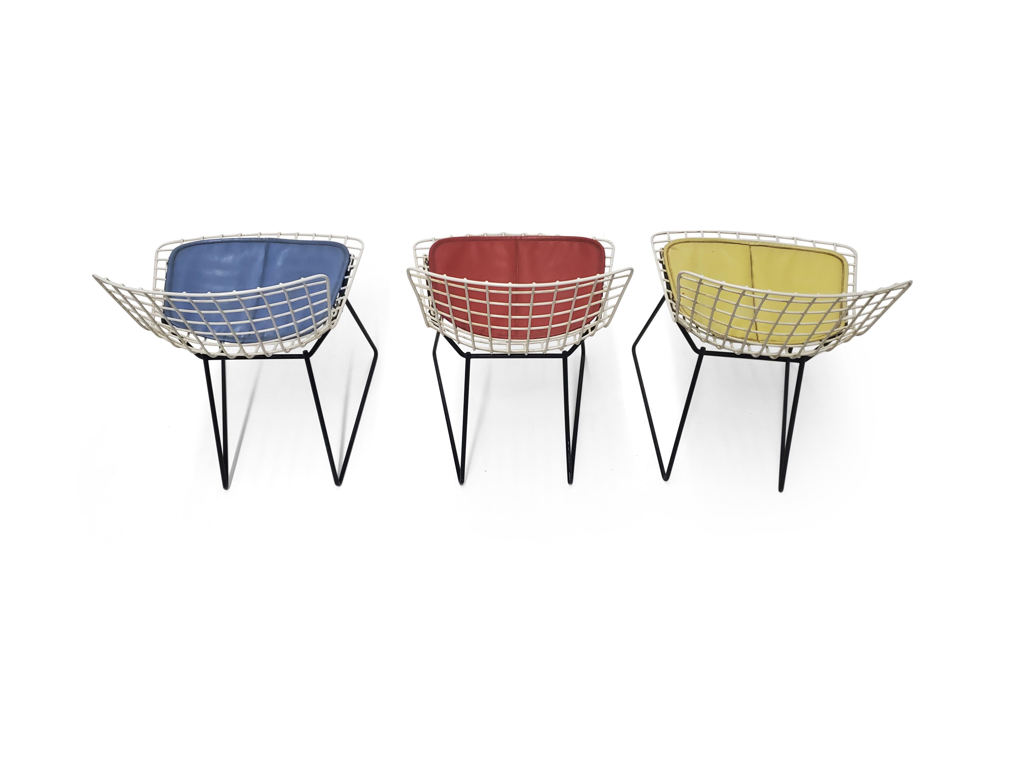 Set of Three Harry Bertoia for Knoll Baby Chairs 1