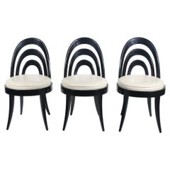 Set of Three Harvey Probber Camelback Dining Chairs, 1950s