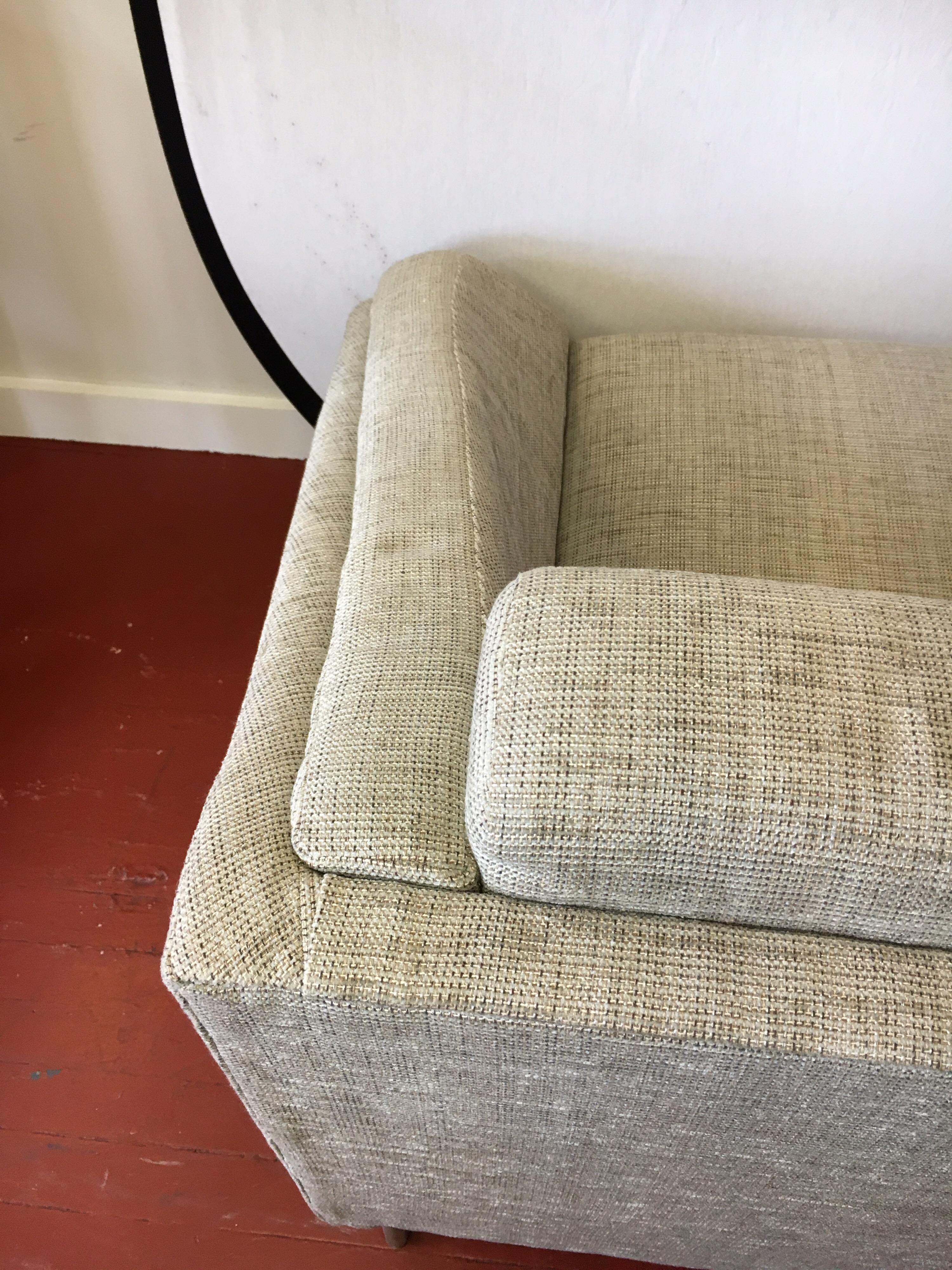 Set of Three HBF Barbara Barry Hickory Architectural Curved Lounge Chairs 8