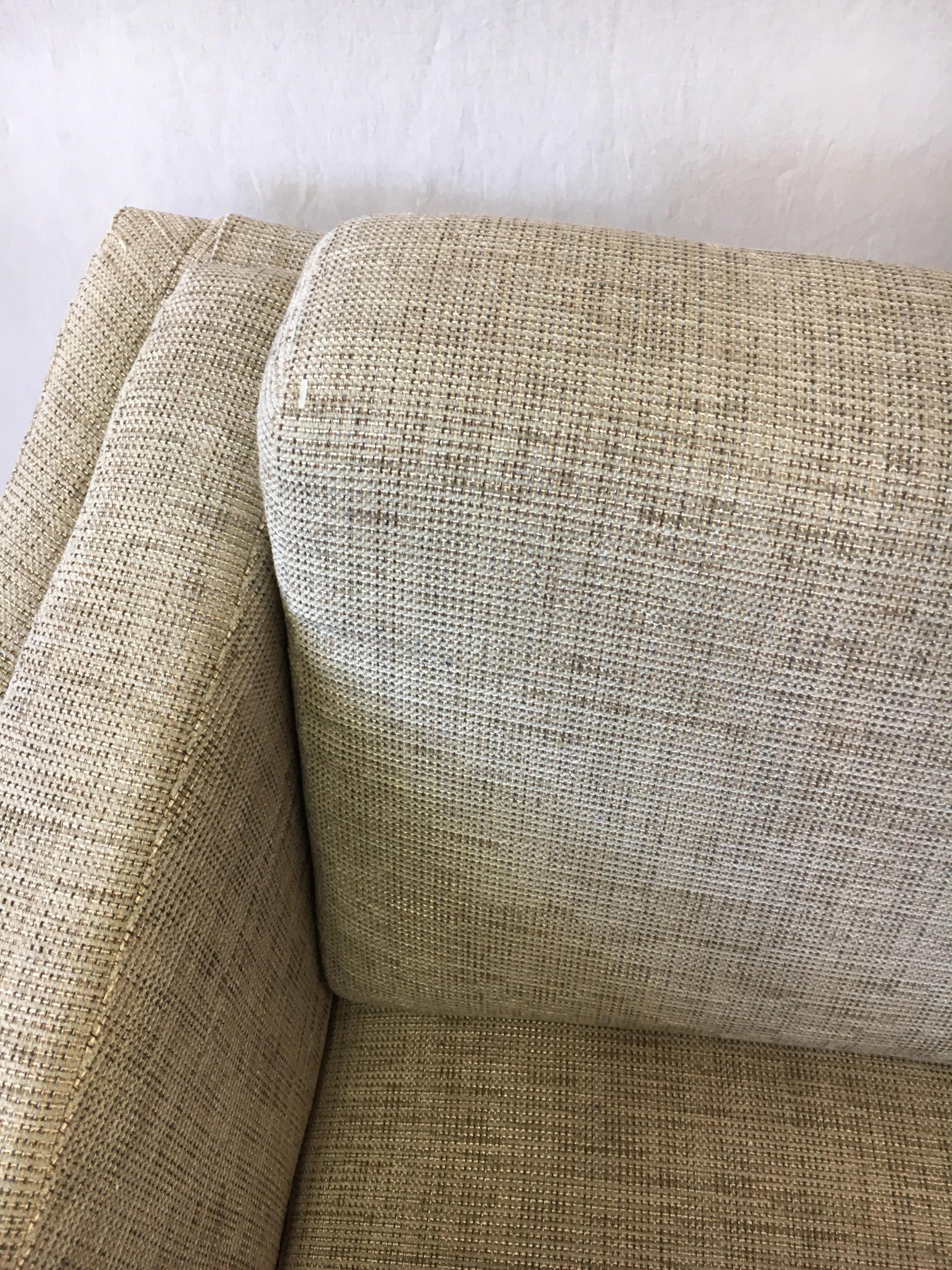 Fabric Set of Three HBF Barbara Barry Hickory Architectural Curved Lounge Chairs