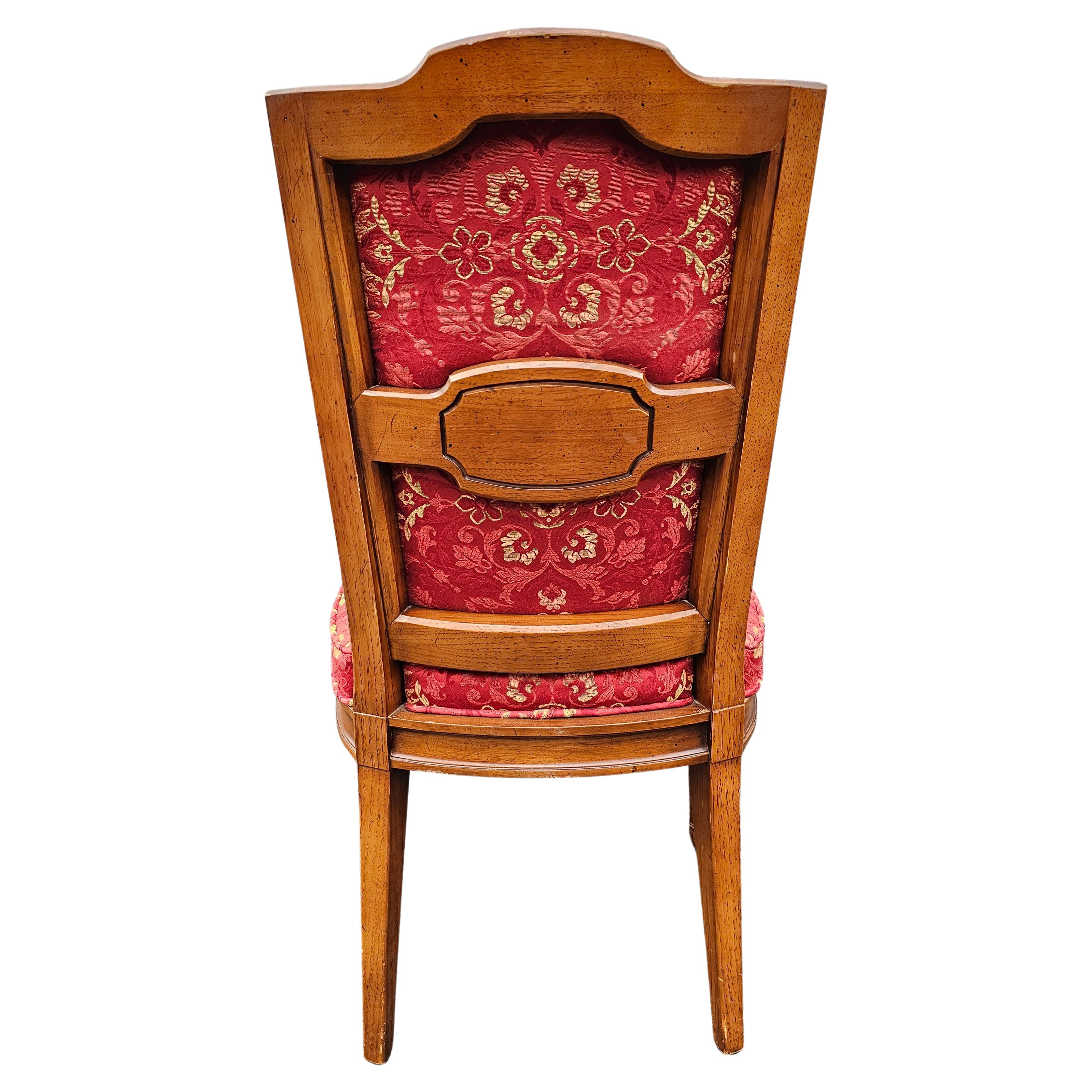 American Set of Three Henrendon Folio One Fruitwood and Upholstered Side Chairs For Sale