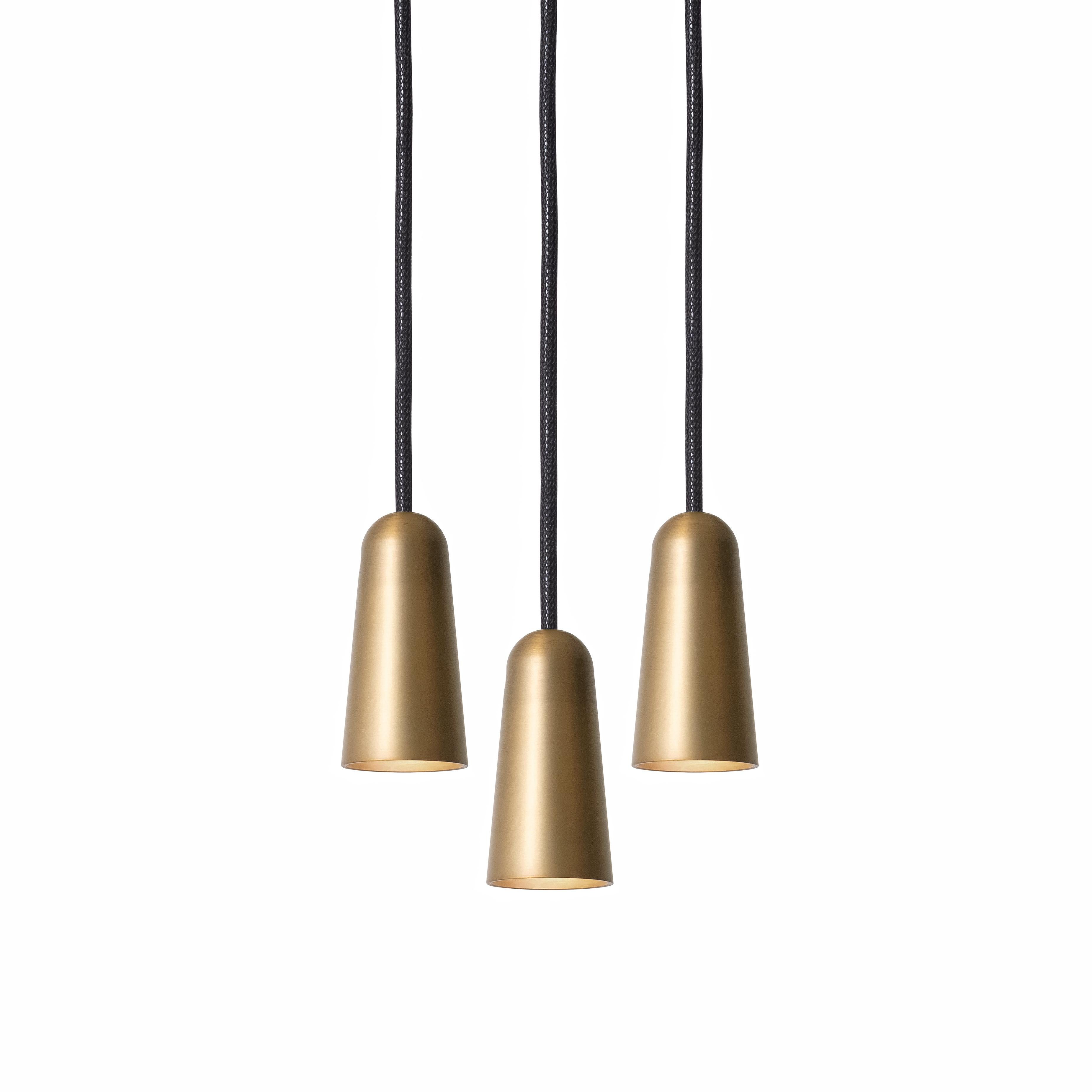 Set of Three Henrik Tengler 3493-6 Massiv Lamp by Konsthantverk For Sale 1
