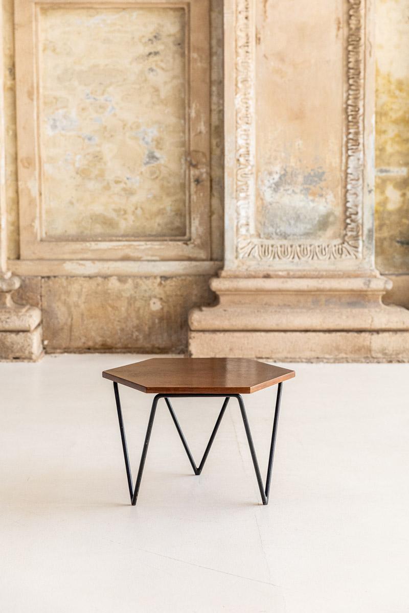 Metal Set of Three Hexagonal Coffe Table by Gio Ponti for ISA Bergamo