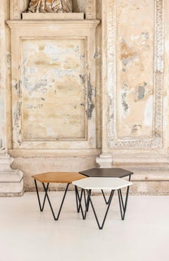 Set of three hexagonal low tables by Gio Ponti for ISA Bergamo, Italy, 1950s