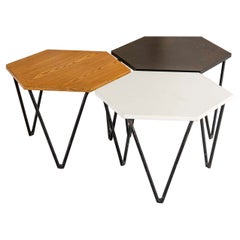 Set of three hexagonal low tables by Gio Ponti for ISA Bergamo, Italy, 1950s