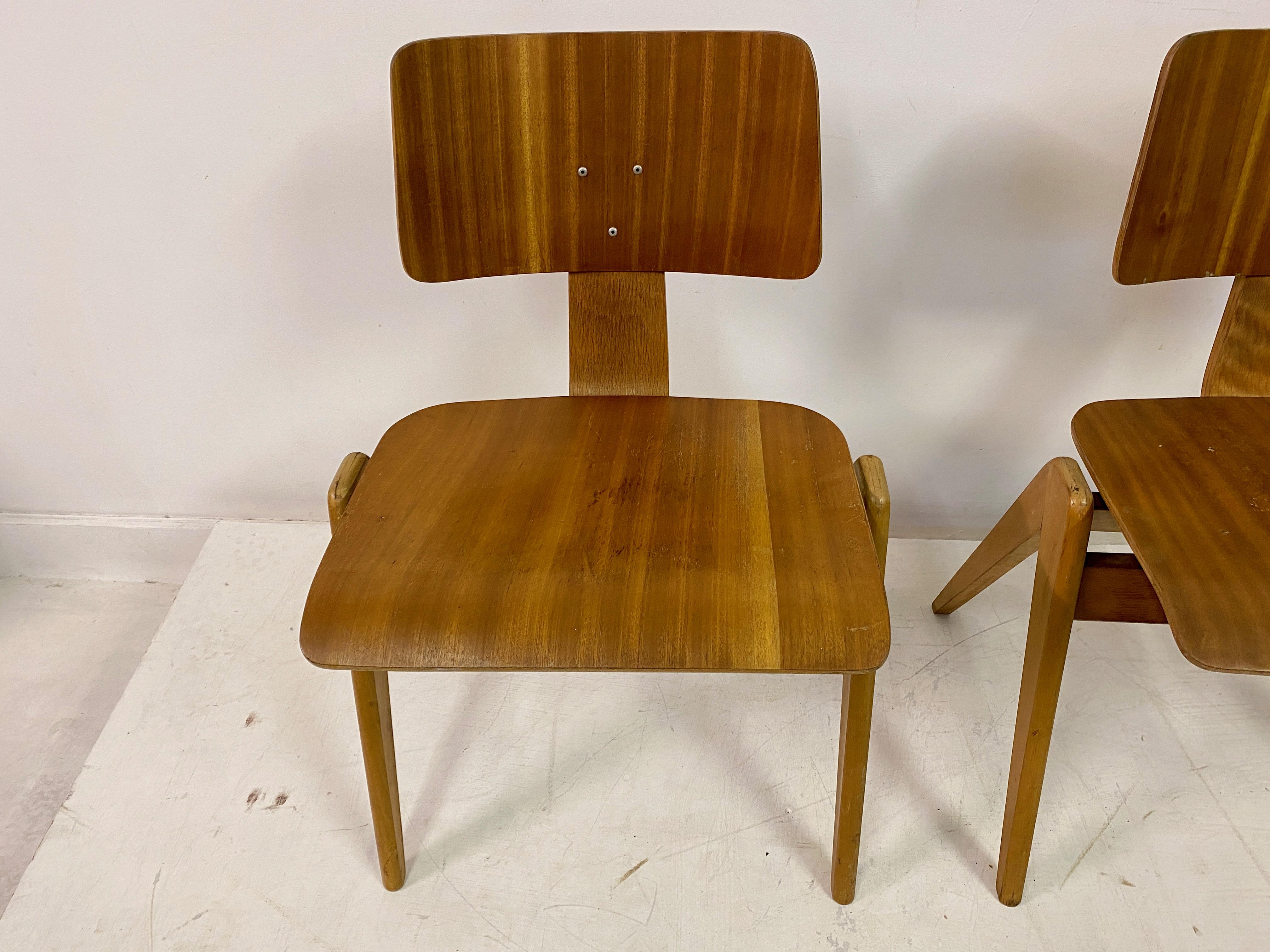 British Set Of Three Hillestak Chairs By Robin Day