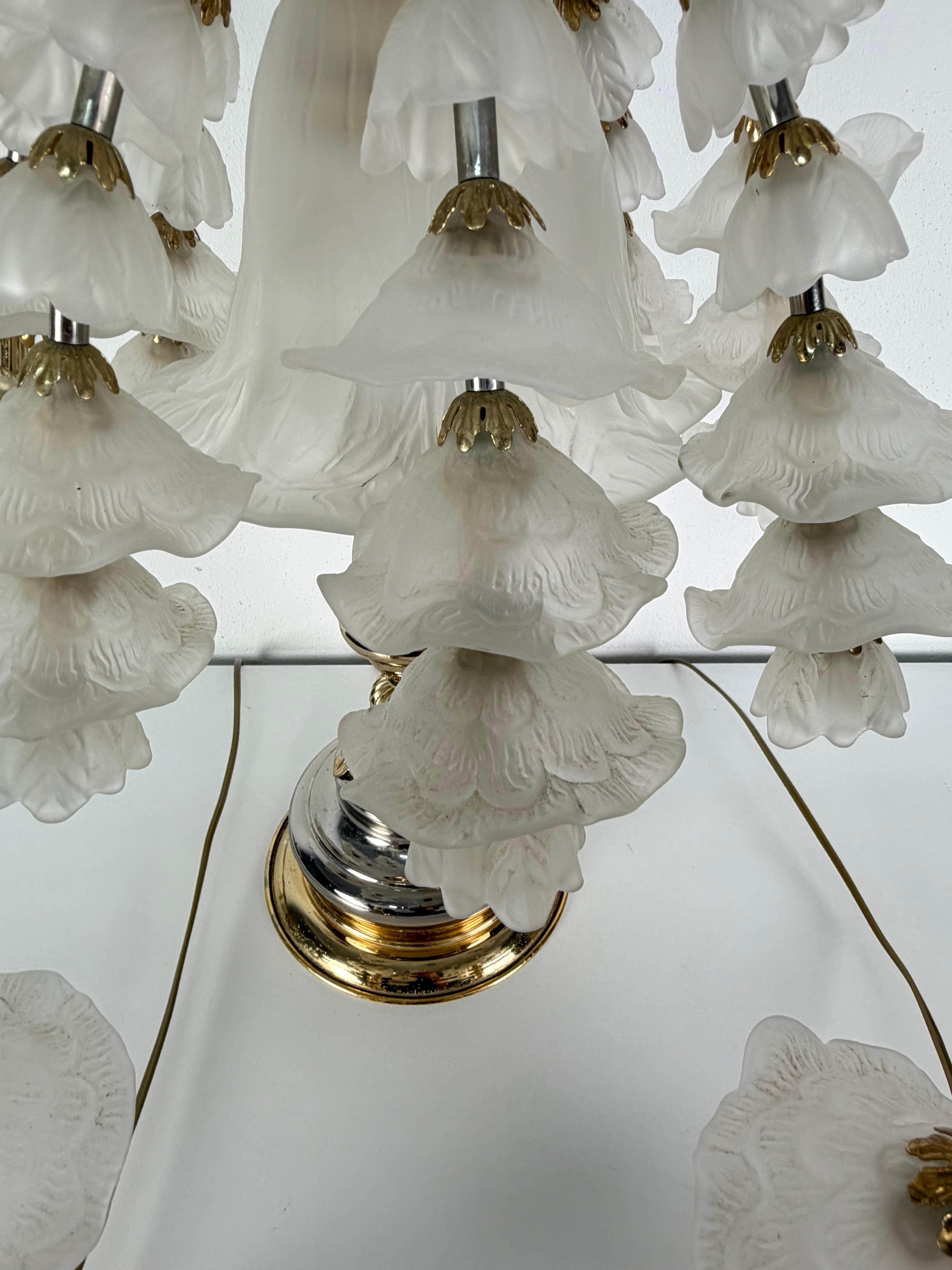 Set of three Hollywood Regency Bedroom Table Lamps, attributed to Banci, 1980s For Sale 4