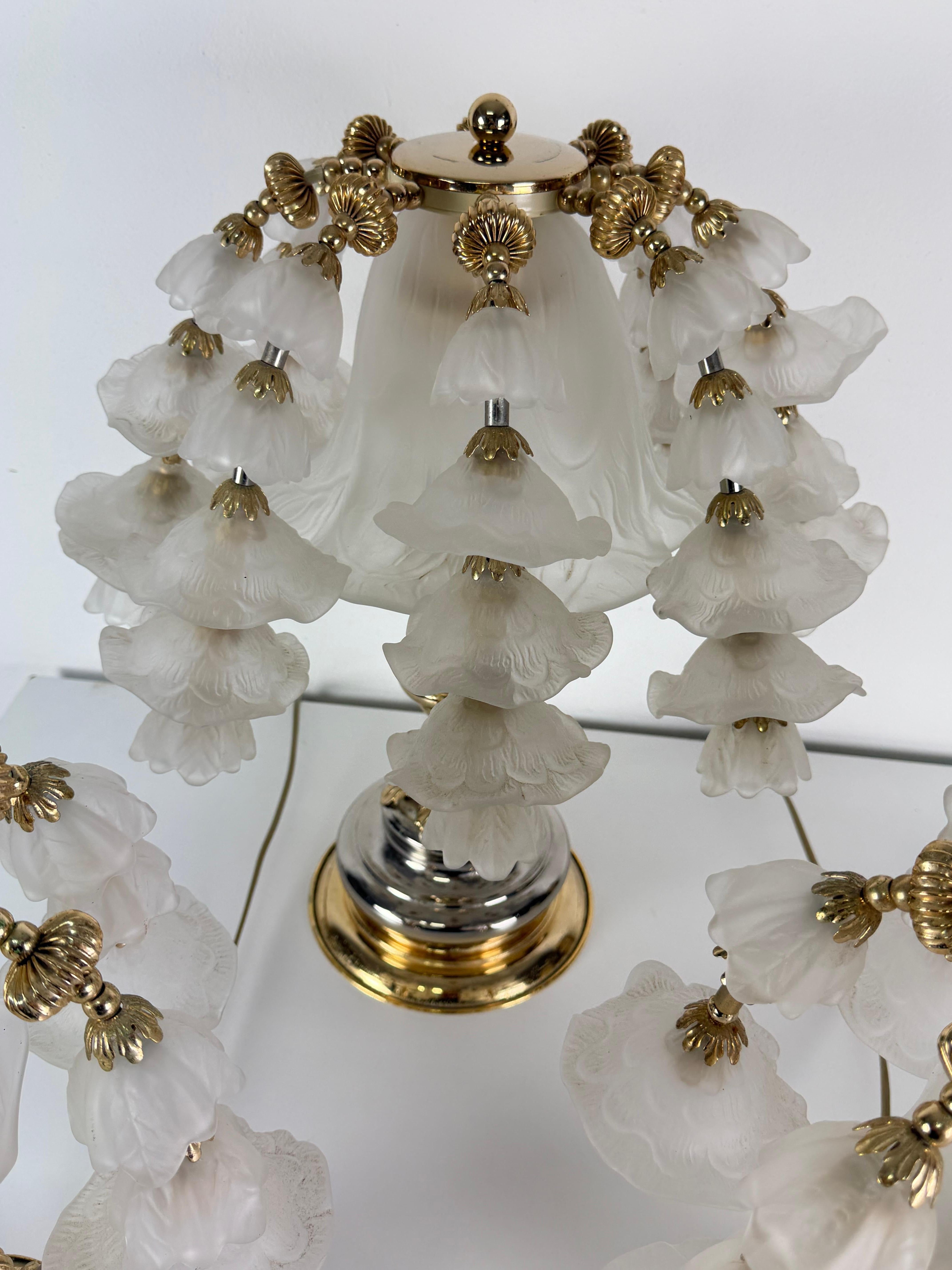 Set of three Hollywood Regency Bedroom Table Lamps, attributed to Banci, 1980s For Sale 8