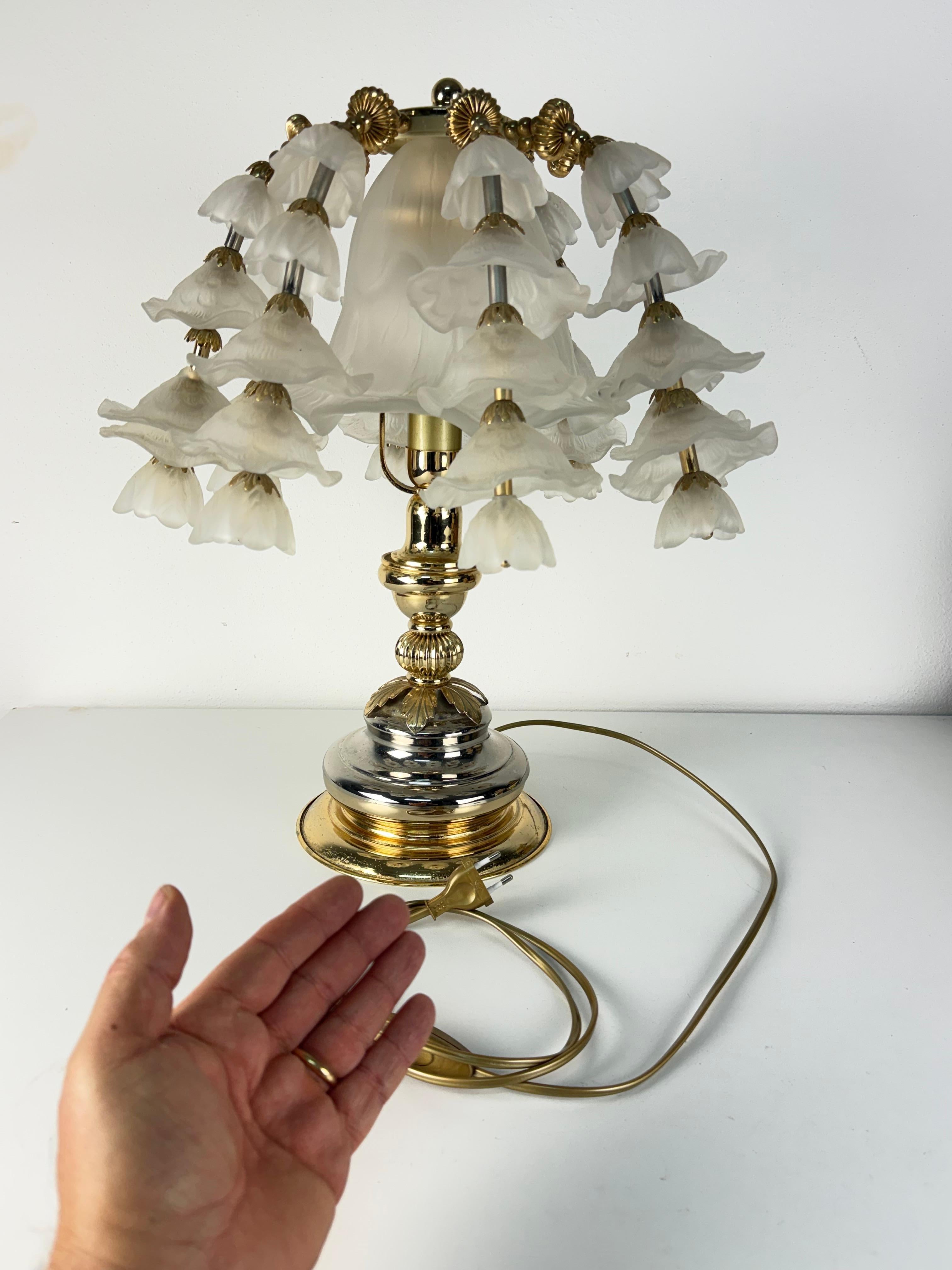 Set of three Hollywood Regency Bedroom Table Lamps, attributed to Banci, 1980s For Sale 11