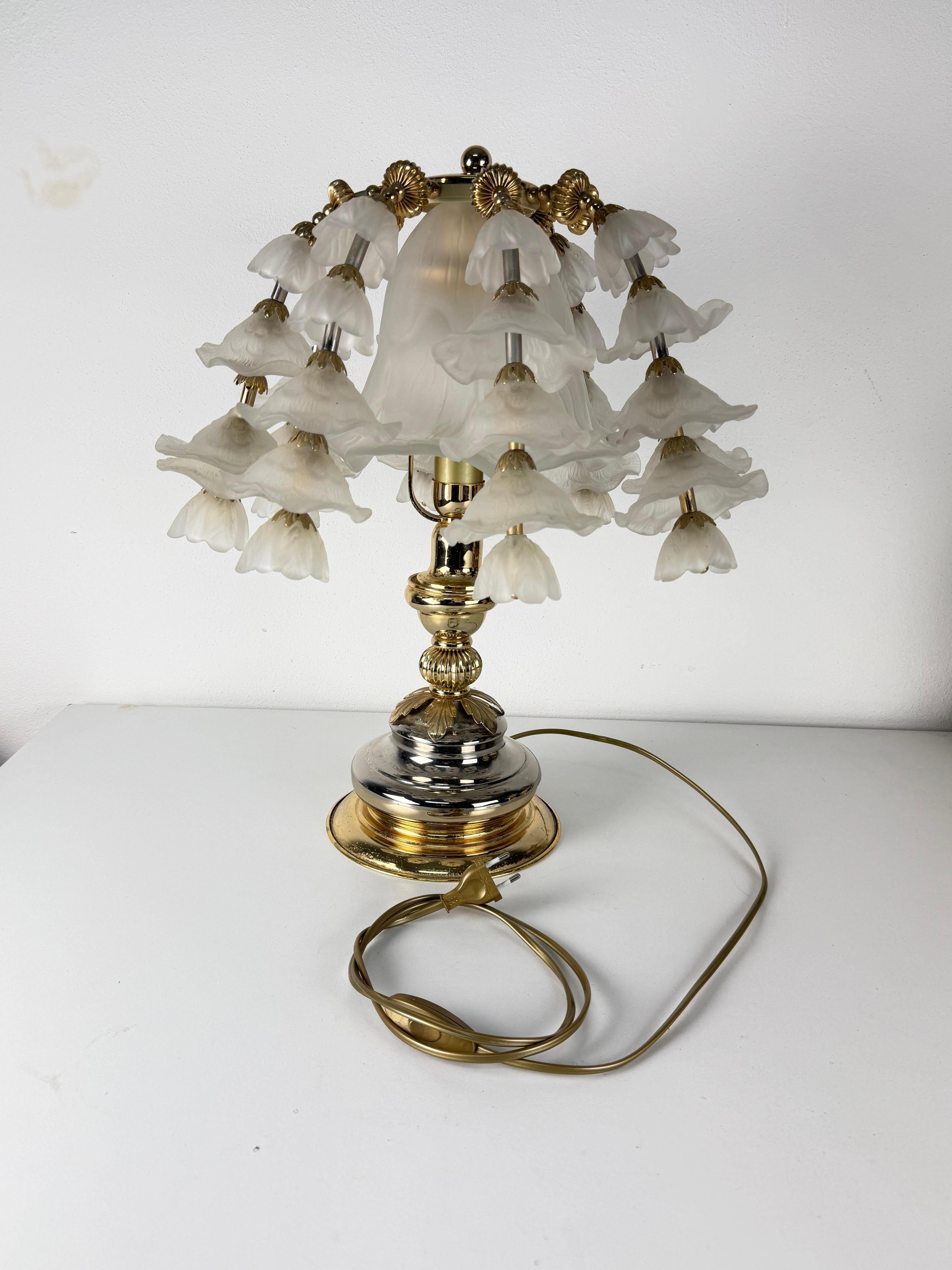 Set of three Hollywood Regency Bedroom Table Lamps, attributed to Banci, 1980s For Sale 12