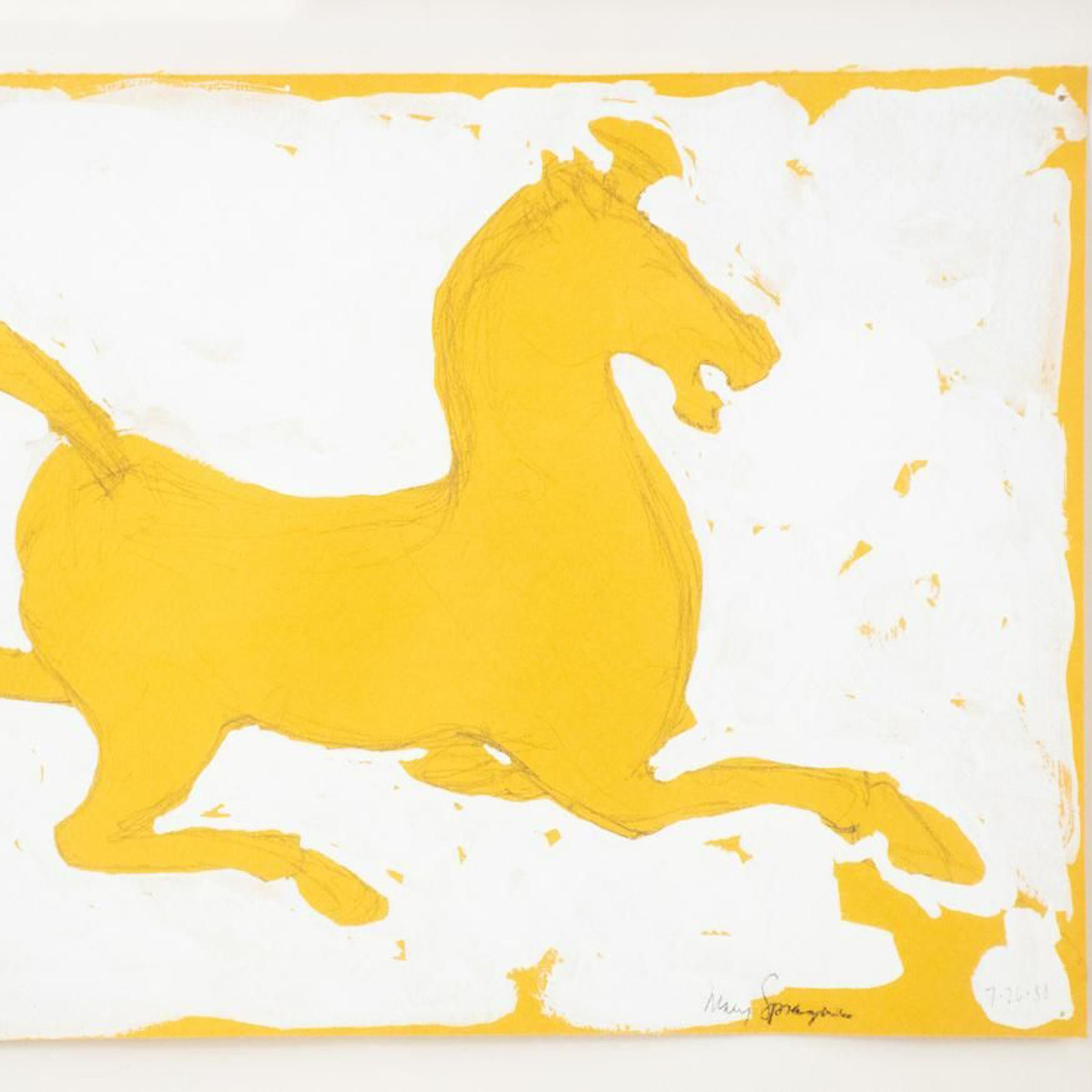 Ensemble de trois peintures de chevaux par Mary Sprague, 1988 Bon état - En vente à Chicago, IL