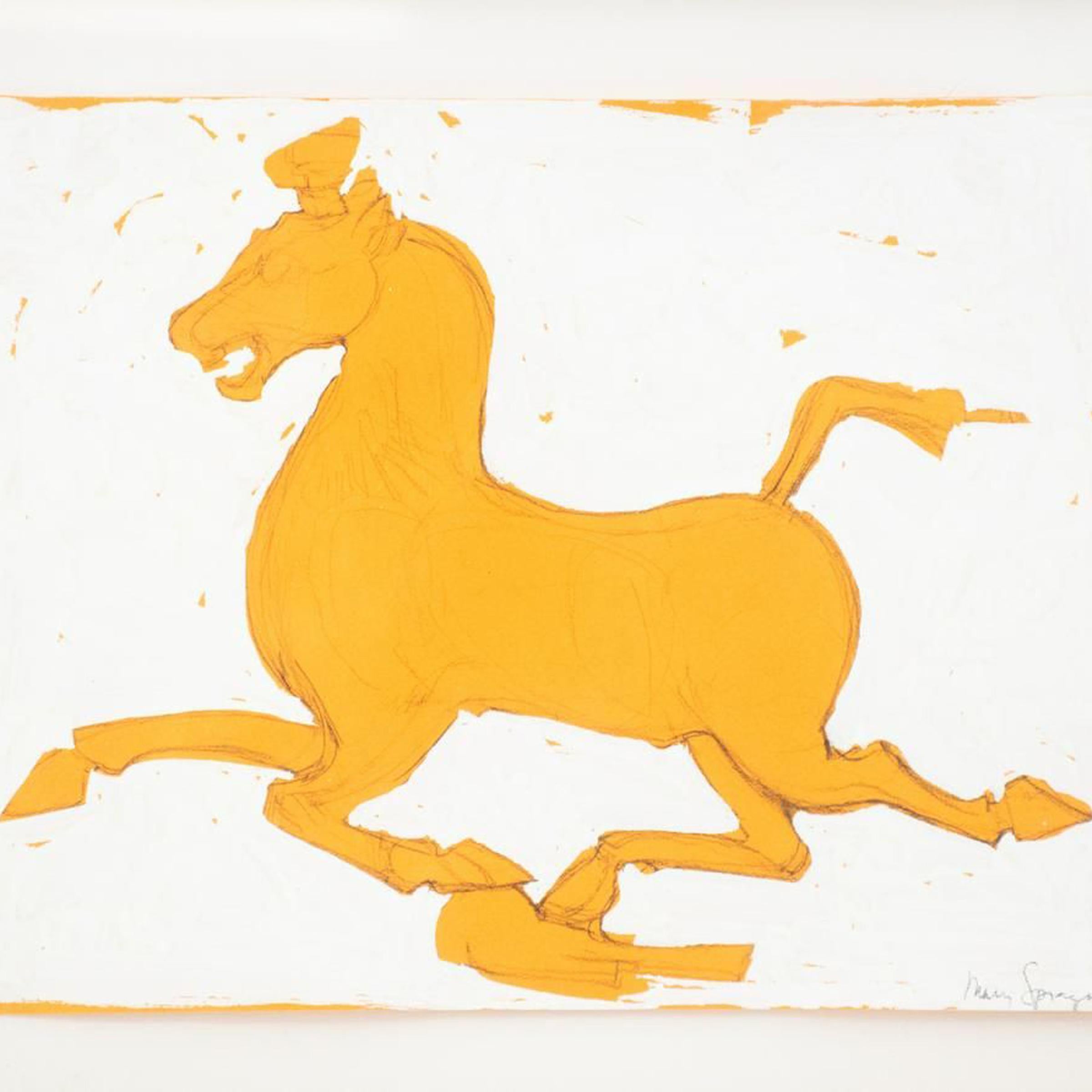 Peinture Ensemble de trois peintures de chevaux par Mary Sprague, 1988 en vente