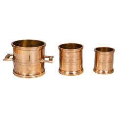 Set Of Three Irish Bronze Measures For The County Of Wicklow