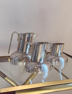 Set of Three Itaian 1960s Silver-plated Coffee Jug Set