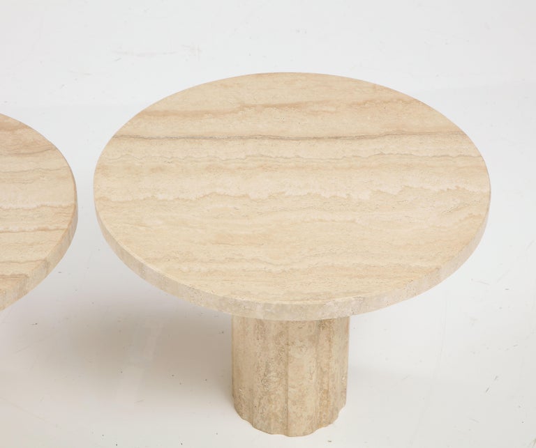 Set of Three Italian 1970's Travertine Coffee or Side Tables For Sale 3