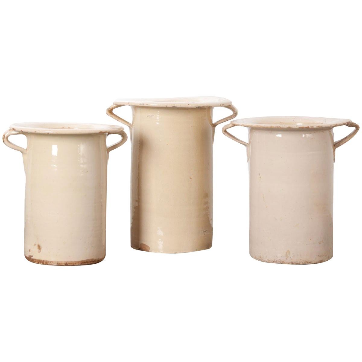 Set of Three Italian 19th Century Chiminea Pots