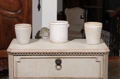 (Two Available) Set of Two Italian 19th Century Confit Pots Soft Colored Glaze