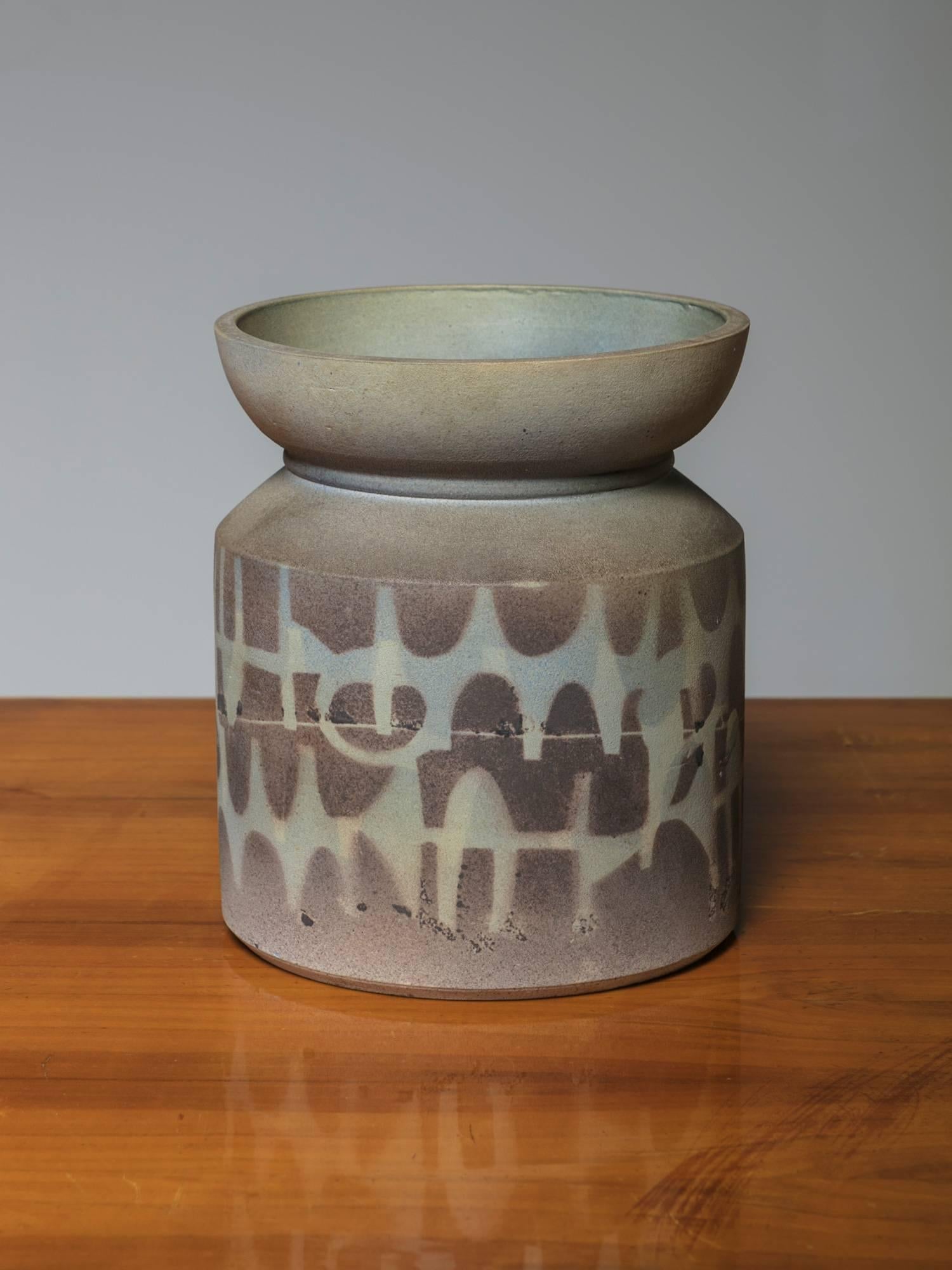 Mid-Century Modern Set of Three Ceramic Vases, Italy, 1960s For Sale