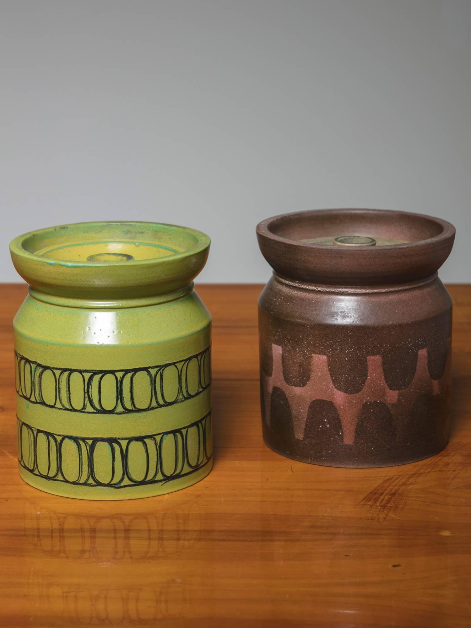 Italian Set of Three Ceramic Vases, Italy, 1960s For Sale