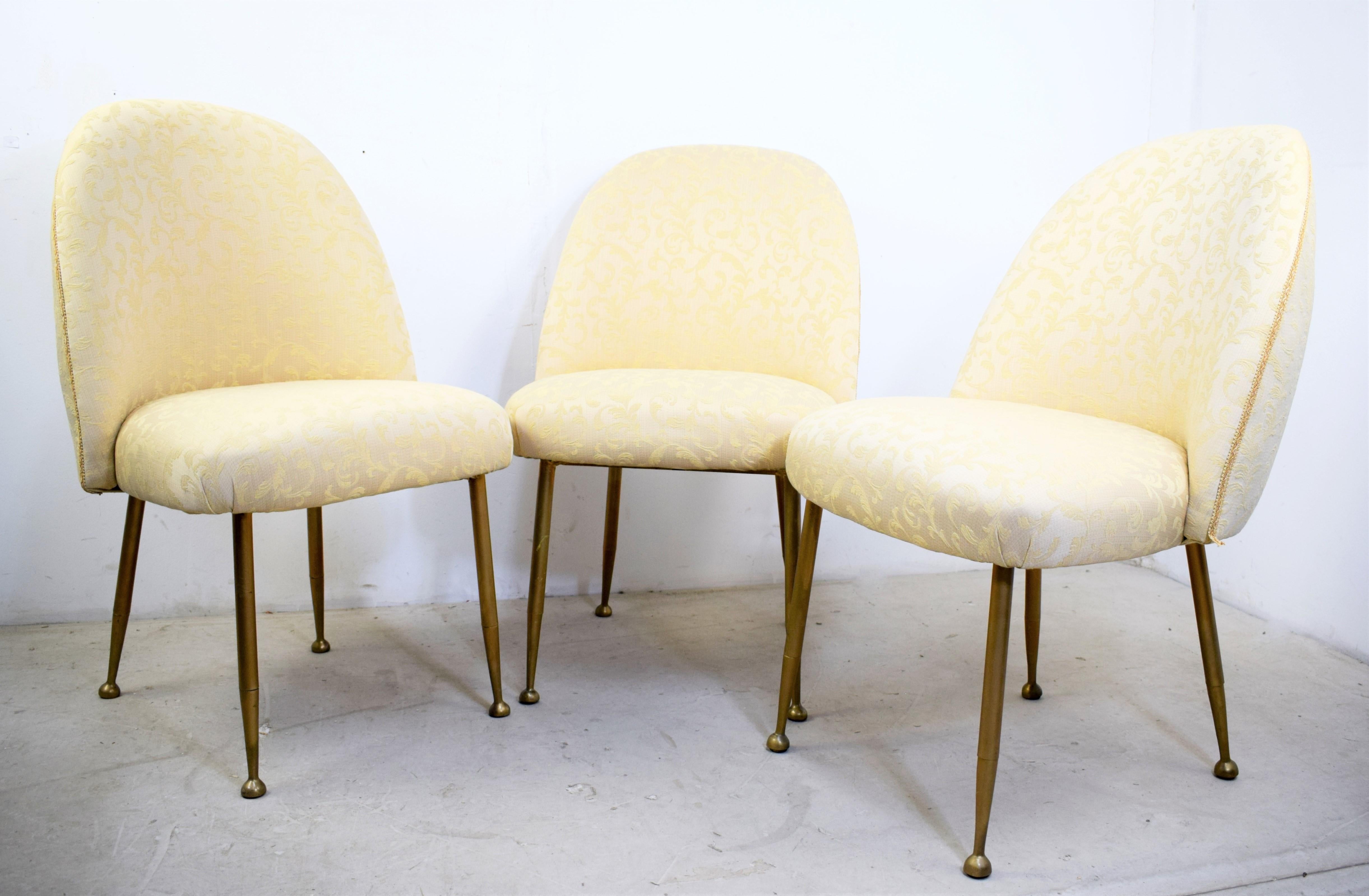 Mid-Century Modern Set of Three Italian Armchairs, 1960s For Sale