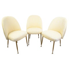 Ensemble de trois fauteuils italiens, années 1960