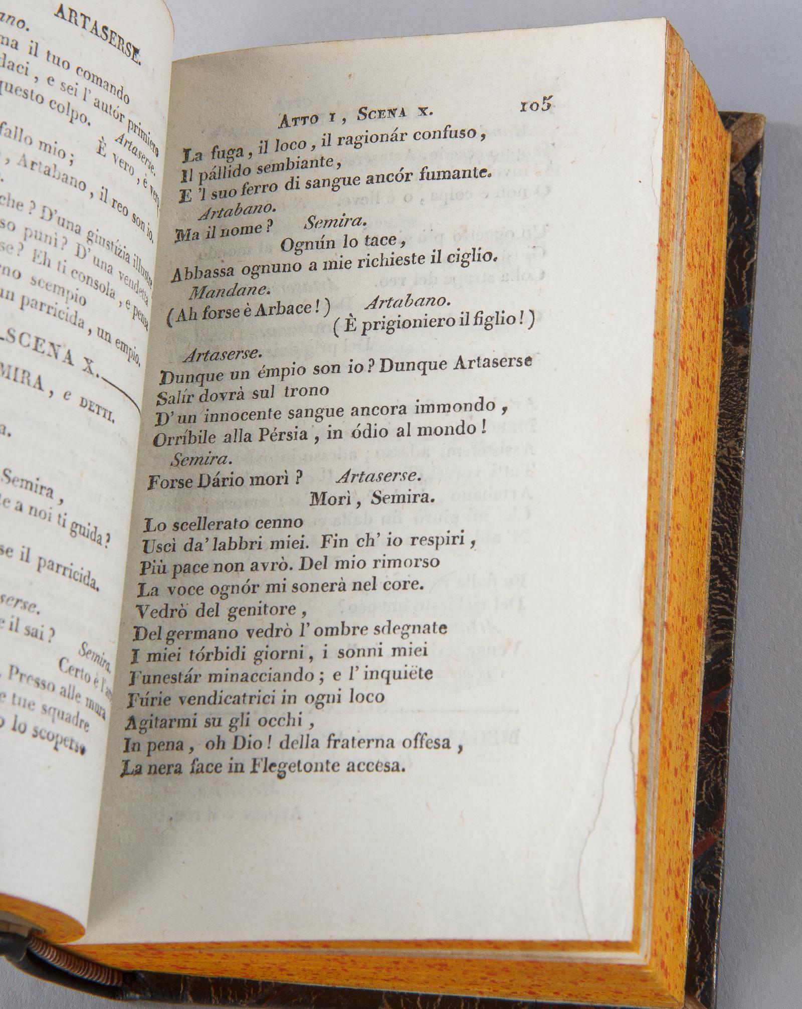 Set of Three Italian Books Operre Di Metastatio, 1819 For Sale 9
