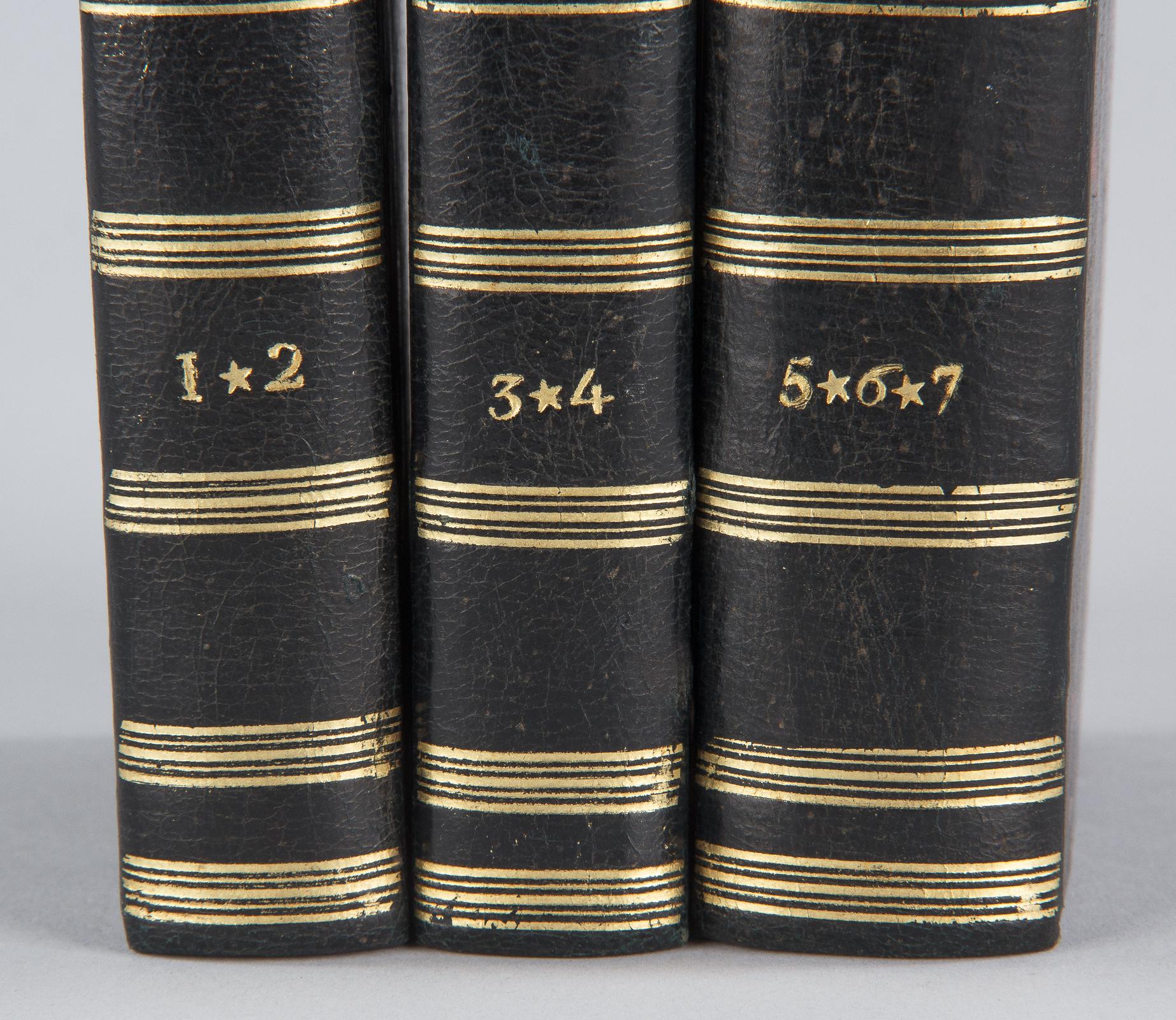 Leather Set of Three Italian Books Operre Di Metastatio, 1819 For Sale