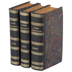 Antique Set of Three Italian Books Operre Di Metastatio, 1819
