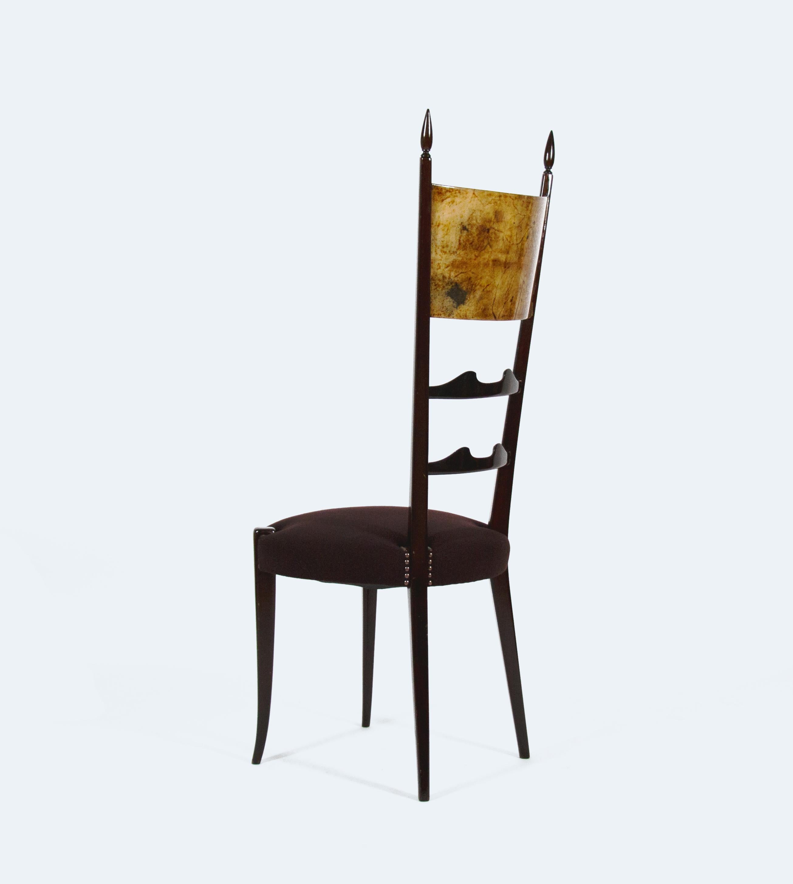 Ensemble de trois chaises italiennes à haut dossier par Alto Tura Bon état - En vente à Reichenschwand, DE