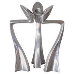 Used Set of Three Italian Midcentury by Brandani Candleholder in Steel, 1950s