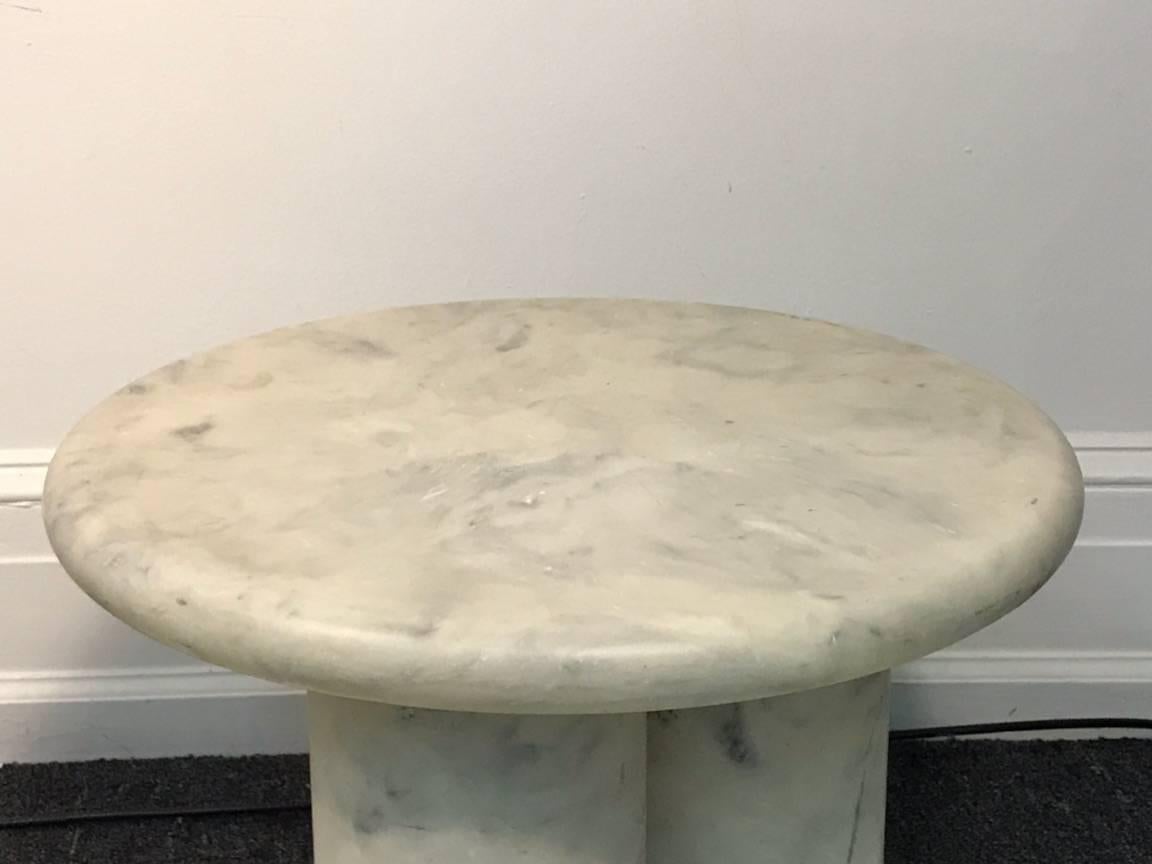 Set of Three Italian Modern Resin Marble Tables For Sale 1