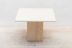 Set of Three Italian Modern Travertine Coffee Tables, Nesting Tables