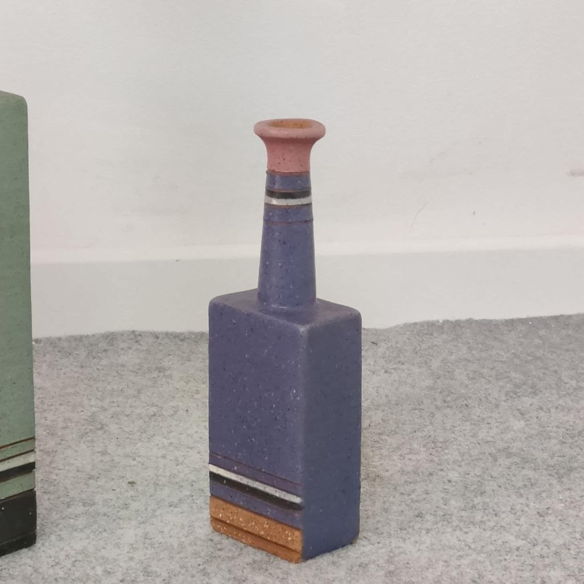 Set di tre vasi italiani in terracotta nello stile di Bruno Gambone, anni '70 In condizioni buone in vendita a Nicolosi, IT