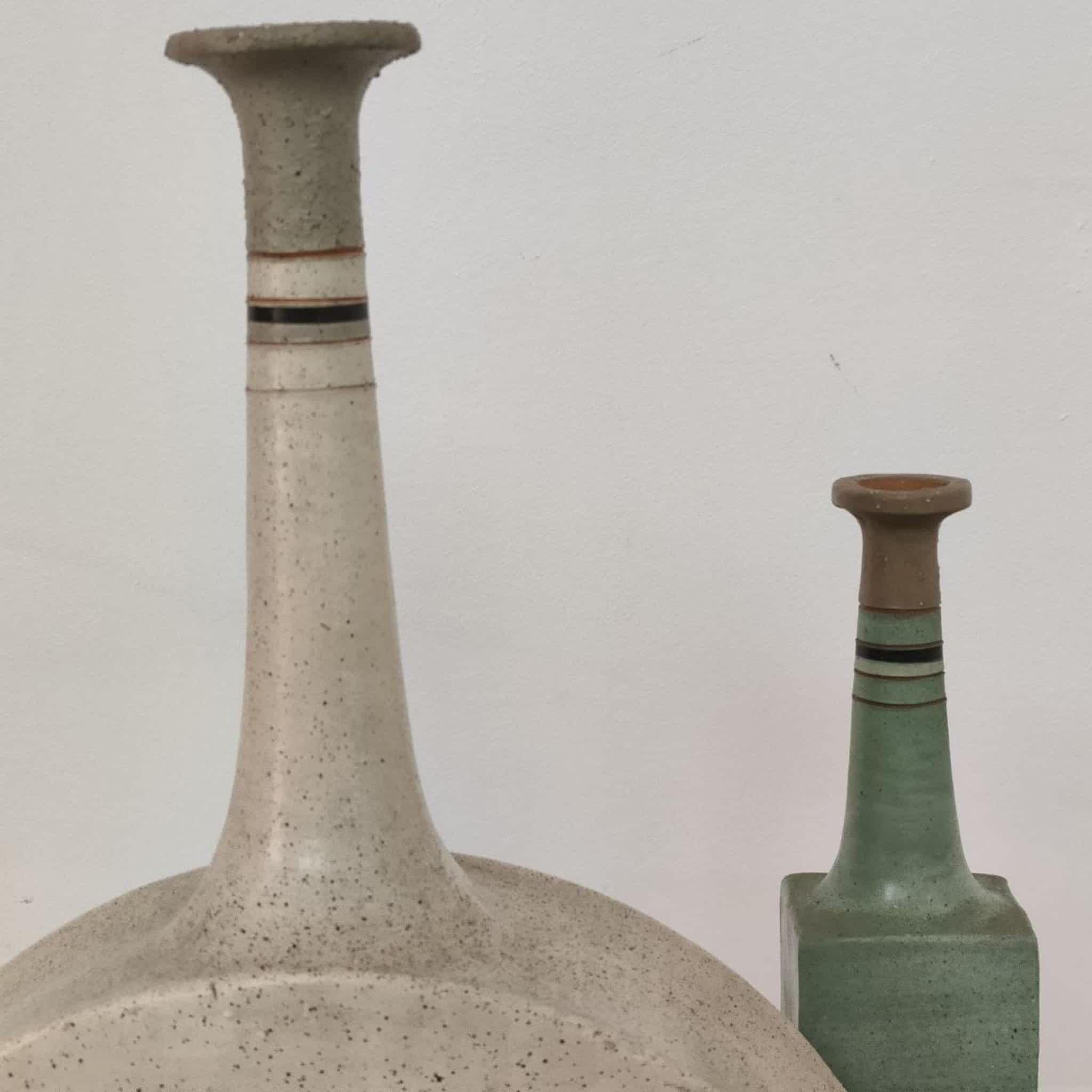 Set di tre vasi italiani in terracotta nello stile di Bruno Gambone, anni '70 in vendita 1