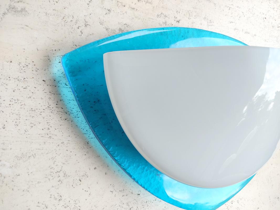 Set von drei italienischen Vintage-Wandleuchten aus Muranoglas (Moderne der Mitte des Jahrhunderts) im Angebot