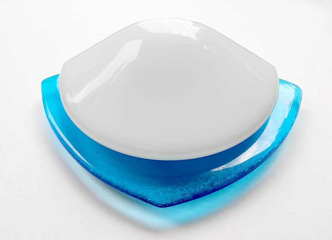 Set von drei italienischen Vintage-Wandleuchten aus Muranoglas (Italienisch) im Angebot