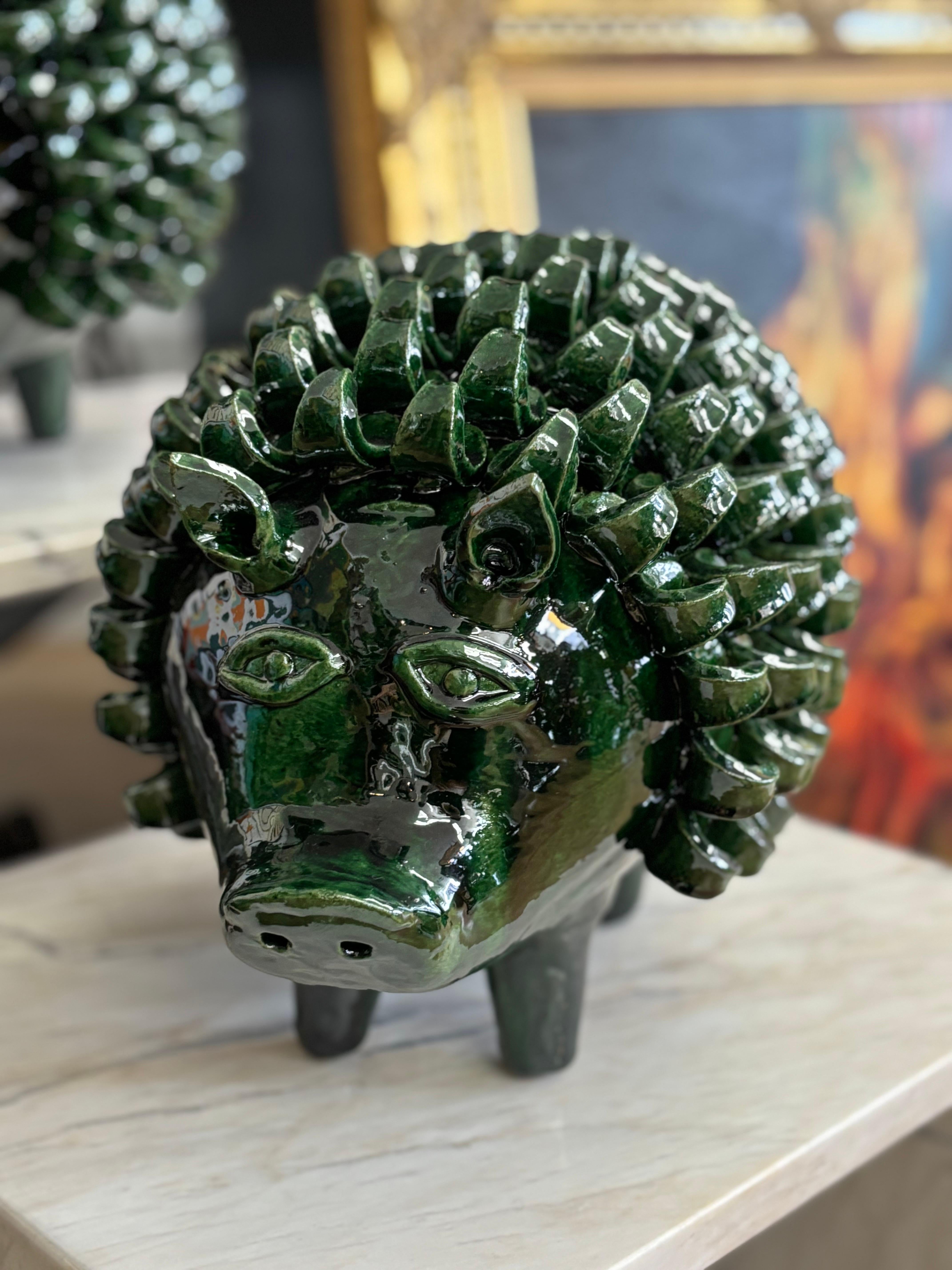 Folk Art Set of Three Javelina Barro De Pina For Sale