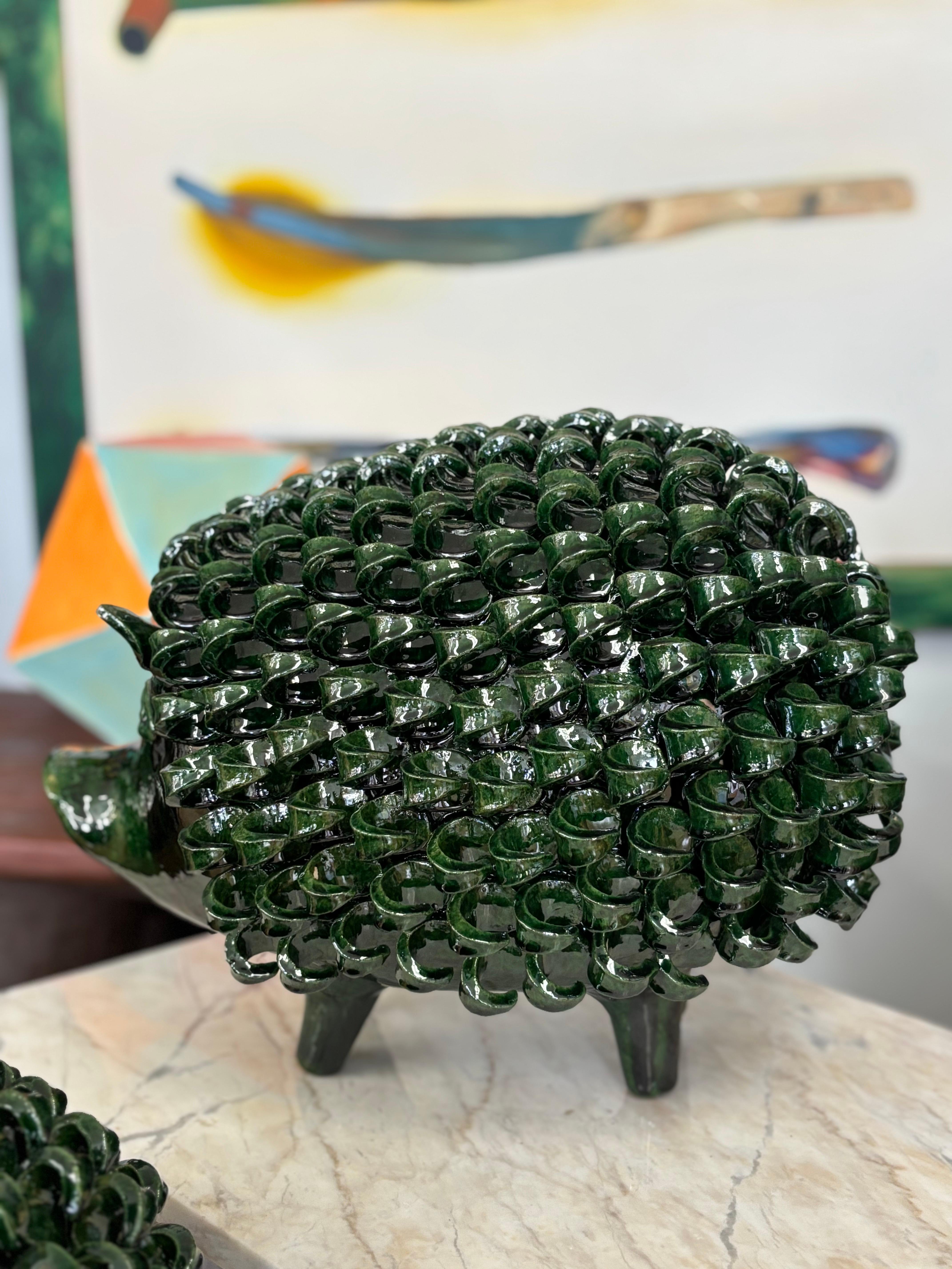 Ceramic Set of Three Javelina Barro De Pina For Sale