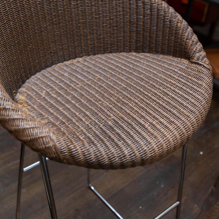 Set of Three Joe Bar Stools by Vincent Sheppard for Lloyd Loom For Sale