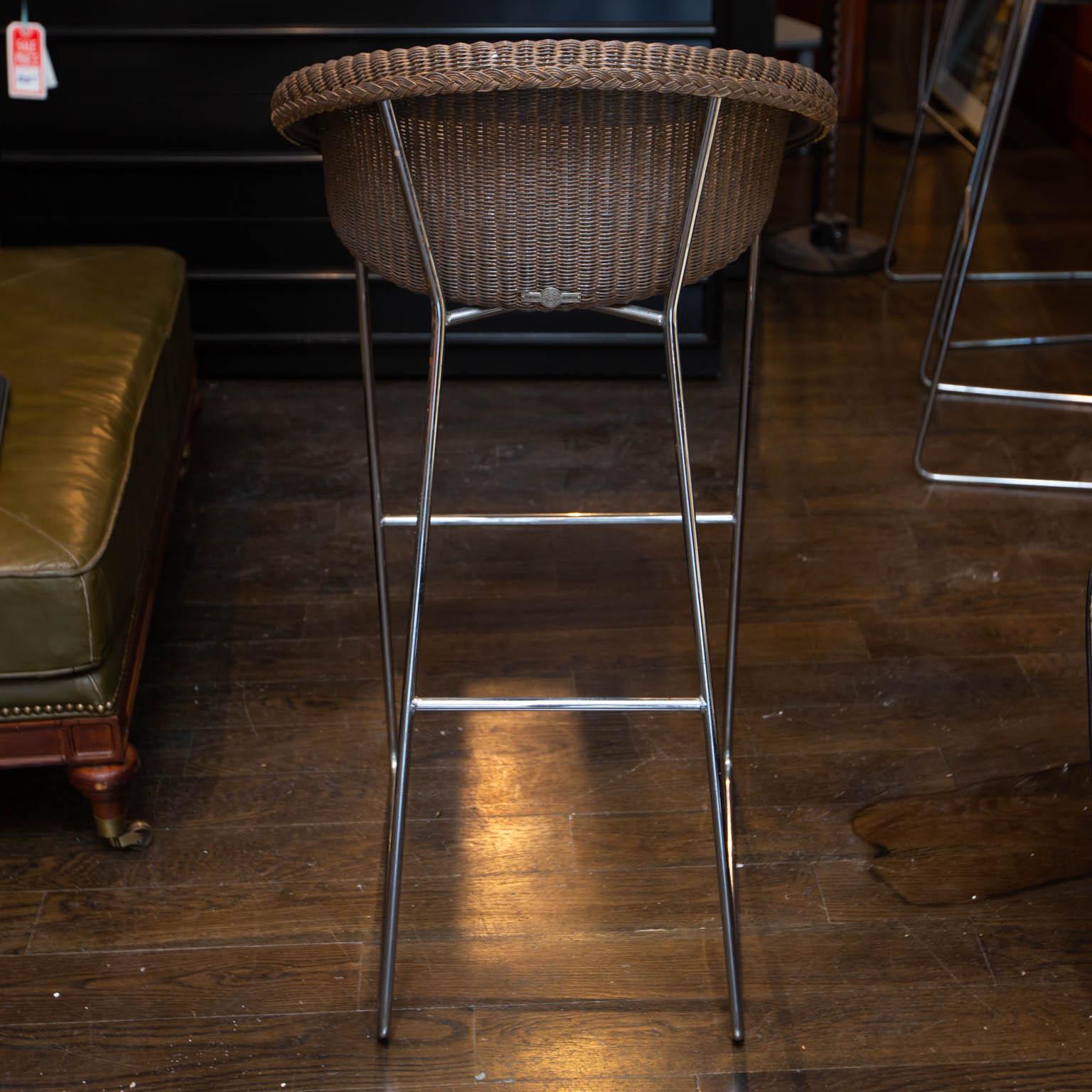 Modern Set of Three Joe Bar Stools by Vincent Sheppard for Lloyd Loom For Sale