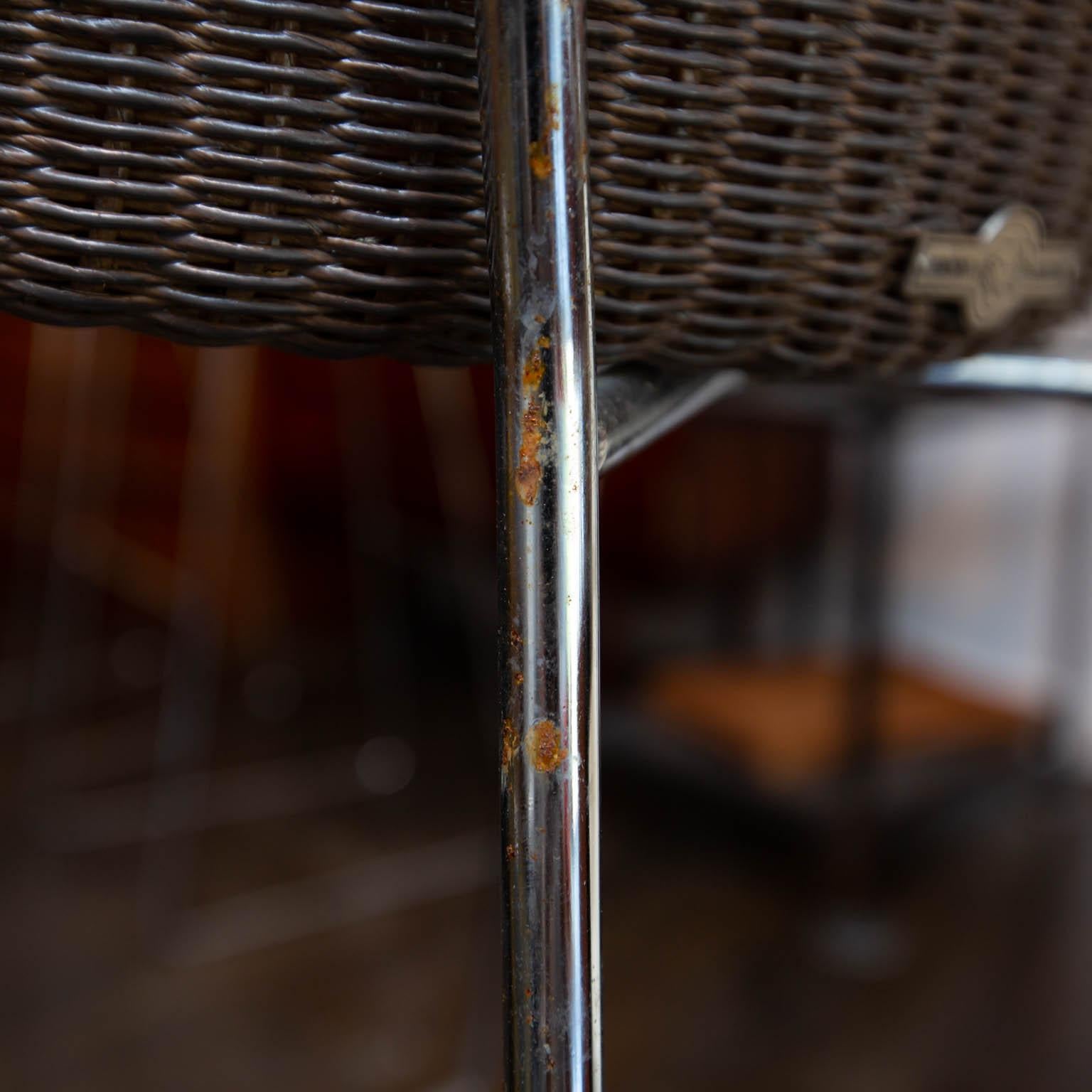 Set of Three Joe Bar Stools by Vincent Sheppard for Lloyd Loom In Excellent Condition For Sale In New London, CT