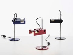 Set of Three Joe Colombo 'Mini Spider' Table Lamps by Oluce Metal, Mid-Century