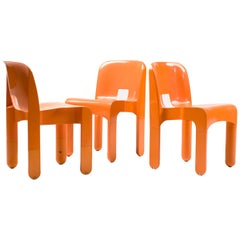 Ensemble de trois chaises Sedia Universale de Joe Colombo