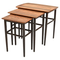 Set of Three Kai Kristiansen Rosewood Nesting Tables, C. 1960's